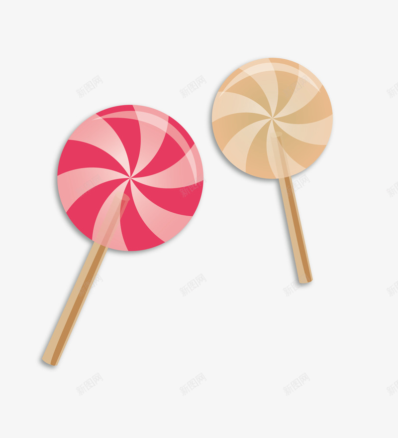 草莓味与巧克力味的棒棒糖矢量图ai免抠素材_新图网 https://ixintu.com 巧克力 旋转 棒棒糖 矢量图