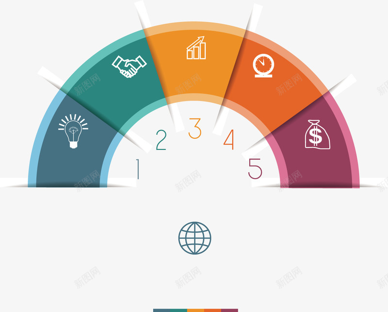 创意圆环五步目录图png免抠素材_新图网 https://ixintu.com 五步 分布 目录 说明