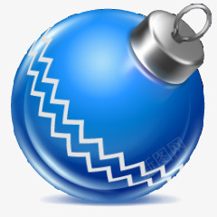 圣诞礼物装饰物蓝色彩球图标png_新图网 https://ixintu.com 圣诞礼物 彩球 蓝色 装饰物
