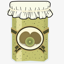 矢量绿色罐头猕猴桃的罐头高清图片