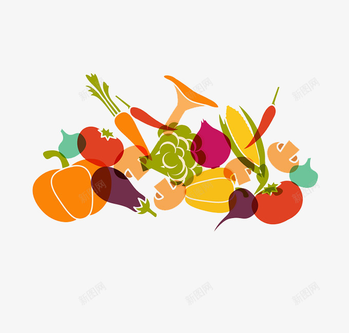 各种蔬菜png免抠素材_新图网 https://ixintu.com 多种多样 数量多的 果实 植物