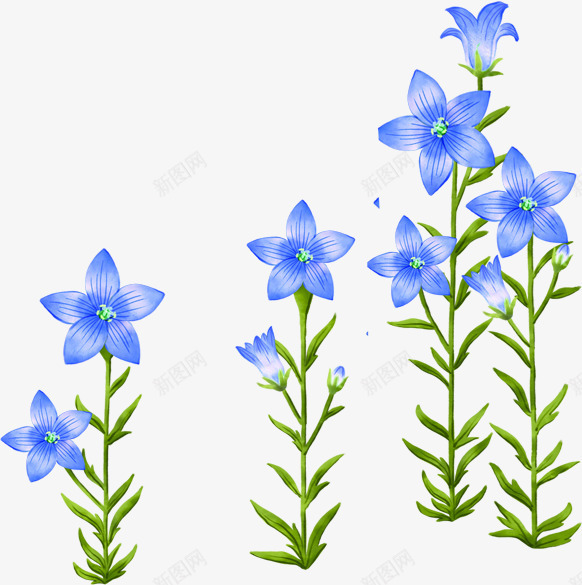 创意合成彩绘蓝色的花朵png免抠素材_新图网 https://ixintu.com 创意 合成 彩绘 花朵 蓝色