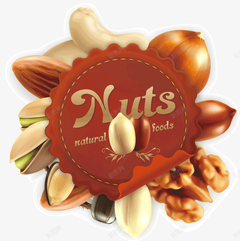 各种坚果png免抠素材_新图网 https://ixintu.com 吃的 坚果 多种食物 核桃仁 棕色的杏仁 白色的花生 食品