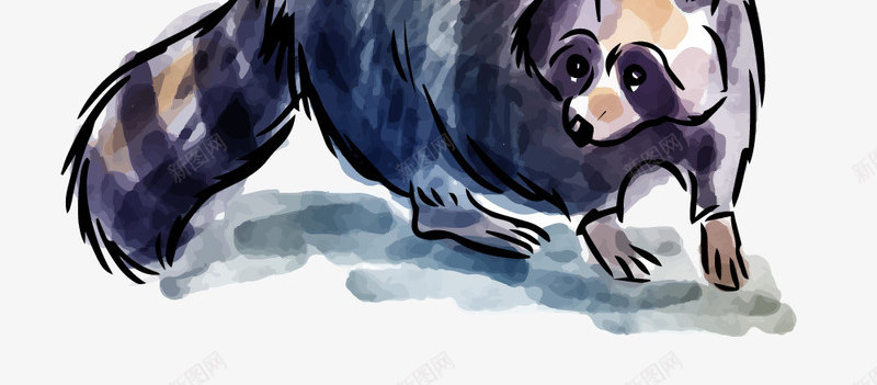 彩绘野生动物png免抠素材_新图网 https://ixintu.com 卡通 彩绘动物 手绘 森林动物 浣熊 羚羊 野生动物