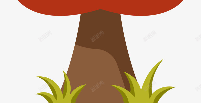 手绘红色的树木png免抠素材_新图网 https://ixintu.com 树 树木 植物 装饰