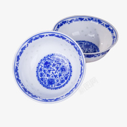 两个碗产品实物陶瓷两个青花碗里面高清图片