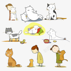 卡爱卡通印章各种猫咪高清图片