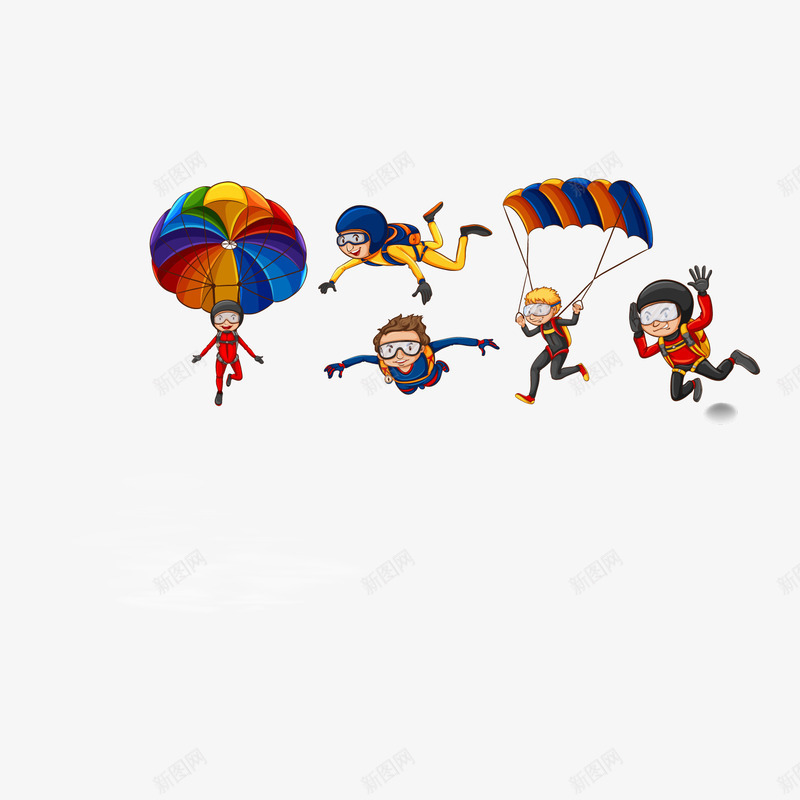 跳伞的小孩png免抠素材_新图网 https://ixintu.com 极限运动 滑翔伞 跳伞 飞翔