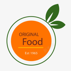 红紫蓝绿橙色橙绿色圆形有机食品标签矢量图高清图片