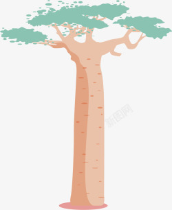 矢量面包树卡通切割树木高清图片
