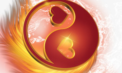 光效太极桃心太极高清图片