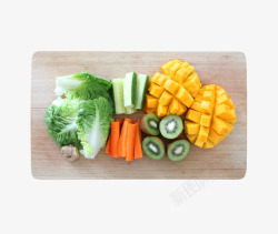 砧板上的蔬菜水果素材