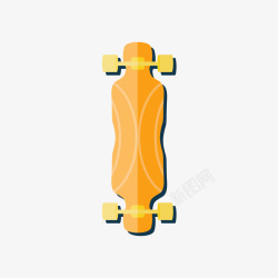 黄橙色的滑板素材