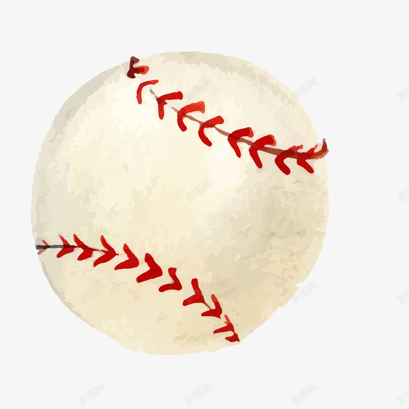 手绘彩绘棒球矢量图ai免抠素材_新图网 https://ixintu.com 棒球 比赛 球类 运动 运动会 锻炼 项目 矢量图