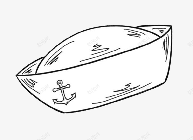 卡通白色水手帽子png免抠素材_新图网 https://ixintu.com 水手帽 水手服 海军 海军制服 海员 海洋舰队