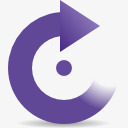 紫色旋转箭头图标png_新图网 https://ixintu.com 箭头图标 紫色旋转箭头图标 紫色箭头