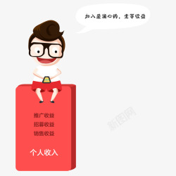 卡通推广员销售的人高清图片