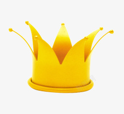 黄色卡通皇冠装饰图案素材