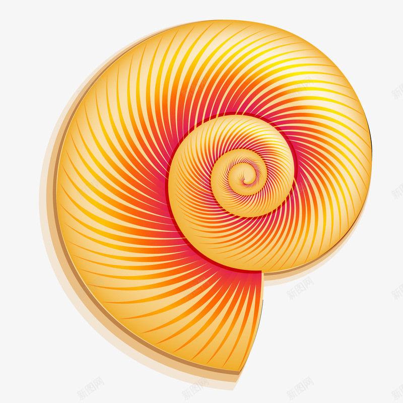 卡通海螺动物矢量图ai免抠素材_新图网 https://ixintu.com 创意 动物设计 卡通 橙色 海螺 海边 矢量图