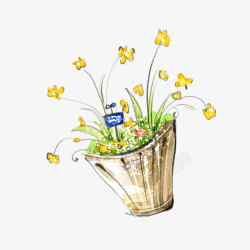 彩绘小花素材