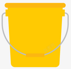 橙色水桶卡通橙色装水水桶高清图片