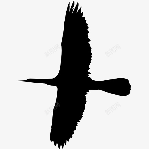 飞翔的大鸟形状图标png_新图网 https://ixintu.com 剪影 动物 动物王国 动物的轮廓 大 飞 鸟