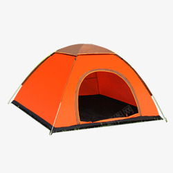橙色帐篷实物素材