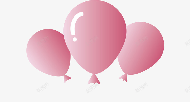浪漫粉色气球矢量图ai免抠素材_新图网 https://ixintu.com 创意 卡通 可爱 气球 粉色 约会 飞翔 矢量图