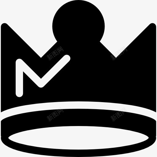 皇冠实心黑标图标png_新图网 https://ixintu.com 冠 形状 暗 皇冠 皇家 设计 黑色
