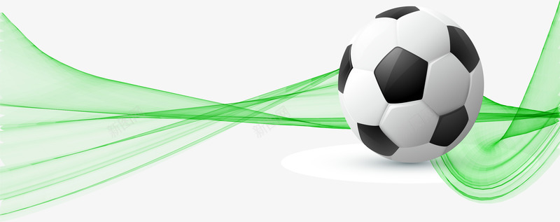 黑白色足球海报png免抠素材_新图网 https://ixintu.com 体育运动 科技 科技背景 绿色条纹 足球