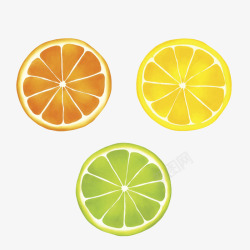 贵州特产橙黄绿色美味的水果柠檬片卡通高清图片