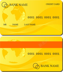 信用卡说明卡片矢量图素材