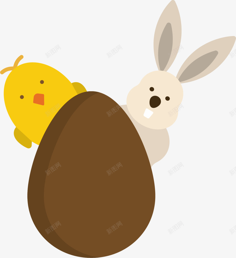 咖啡色复活节兔子彩蛋png免抠素材_新图网 https://ixintu.com 兔子 咖啡色彩蛋 复活节 复活节快乐 小鸡 彩蛋 装饰图案
