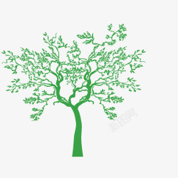 绿色小树手绘简图素材