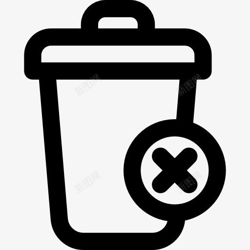 删除图标png_新图网 https://ixintu.com 删除界面 可以 各种工具和用具 垃圾 垃圾回收 多媒体选项 桶