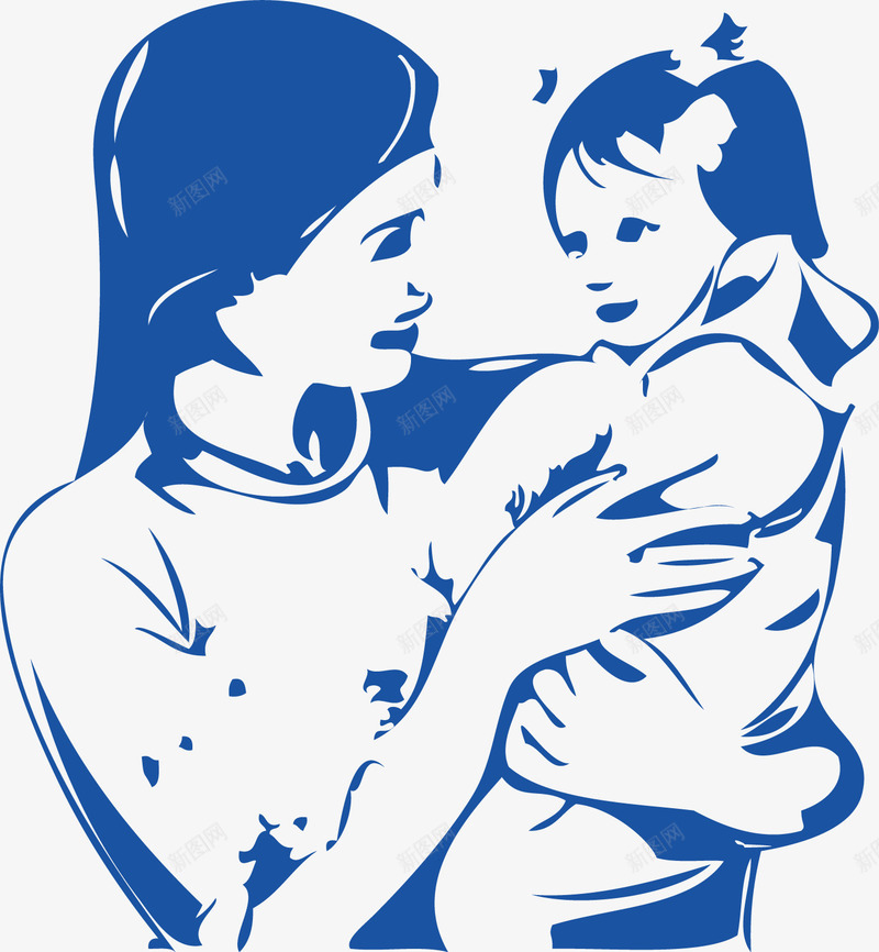手绘抱着婴儿的妇女png免抠素材_新图网 https://ixintu.com 妇女 抱着婴儿 母亲 母亲节 母亲节快乐 母爱