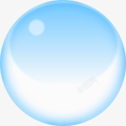 水晶蓝色泡泡素材