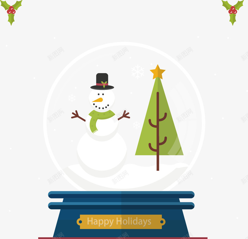 圣诞水晶球与雪人png免抠素材_新图网 https://ixintu.com 圣诞快乐 圣诞水晶球 圣诞素材 圣诞节 水晶球 矢量圣诞节 雪人