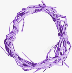 紫色枯草圆环素材