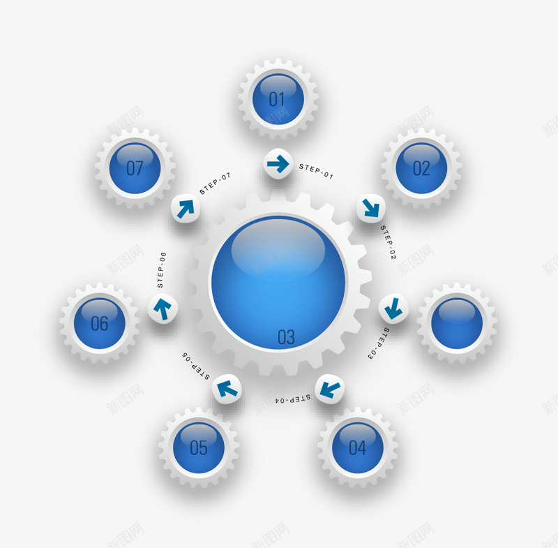 蓝色科技抽象圆环png免抠素材_新图网 https://ixintu.com 圆环 抽象 点 科技 蓝色