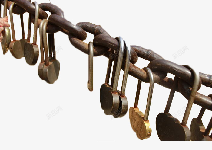 铁链上的锁png免抠素材_新图网 https://ixintu.com 同心锁 情侣物件 爱情 铁链 锁