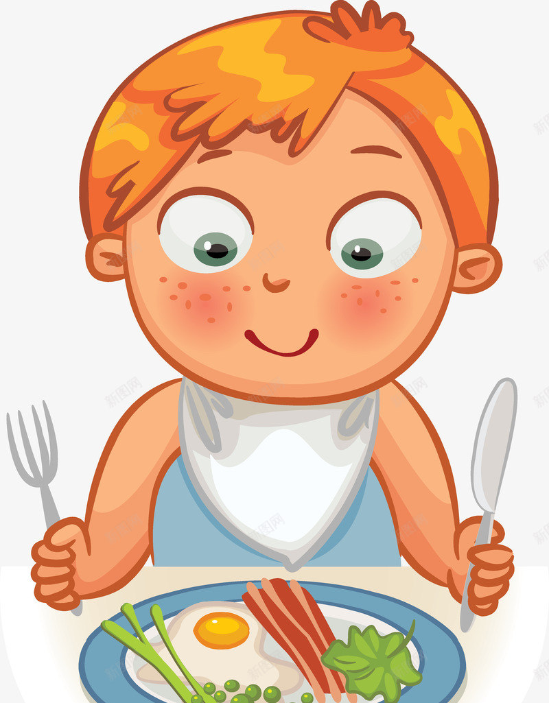 拿着刀叉的小孩png免抠素材_新图网 https://ixintu.com 儿童 儿童海报素材 卡通 小孩 童趣