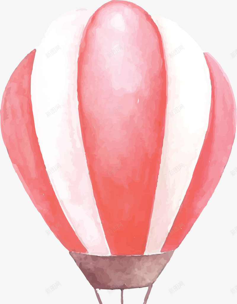 红色条纹旅游热气球矢量图ai免抠素材_新图网 https://ixintu.com 手绘风 旅游 旅游季 旅游热气球 热气球 矢量png 矢量图