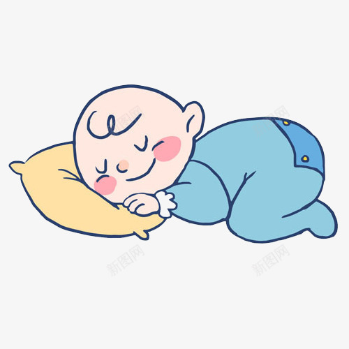 正在睡觉的婴儿图png免抠素材_新图网 https://ixintu.com 可爱 婴儿 小孩 手绘婴儿 手绘小女孩 枕头 睡觉