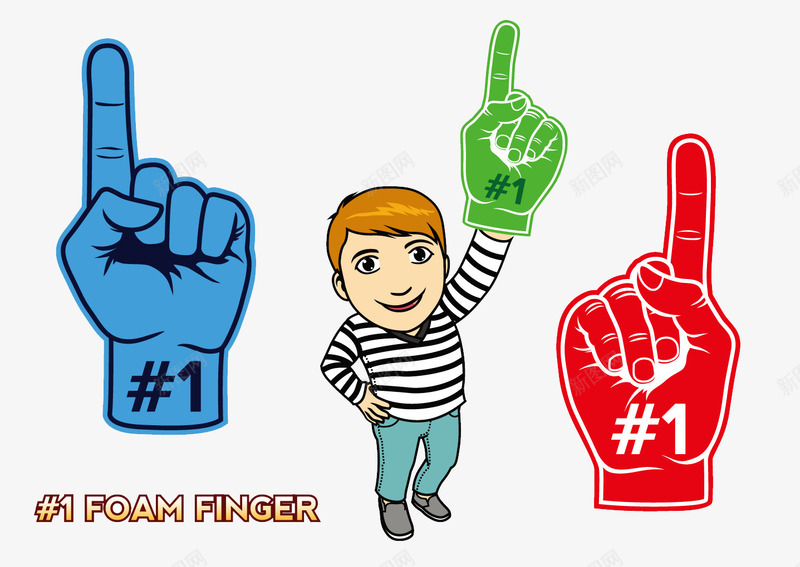 向上指的手指png免抠素材_新图网 https://ixintu.com 向上 大手套 小孩 手指 矢量手套
