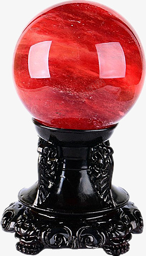 红水晶球摆件png免抠素材_新图网 https://ixintu.com 产品实物 吉祥 好看 家具或商用
