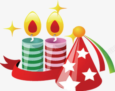 卡通条纹蜡烛帽子圣诞png免抠素材_新图网 https://ixintu.com 卡通 圣诞 帽子 条纹 蜡烛