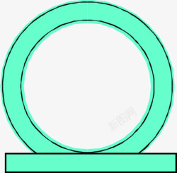 薄荷绿圆环背景素材