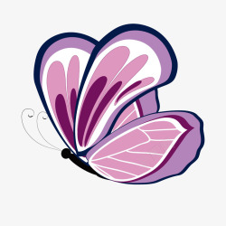 紫水晶蝴蝶矢量图素材