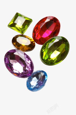 彩色水晶宝石素材